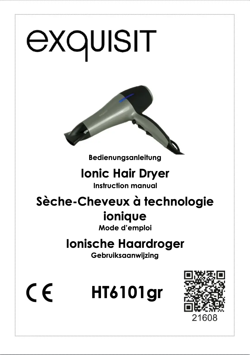 Página 1 del manual Manual de usuario Exquisit HT 6101 gr