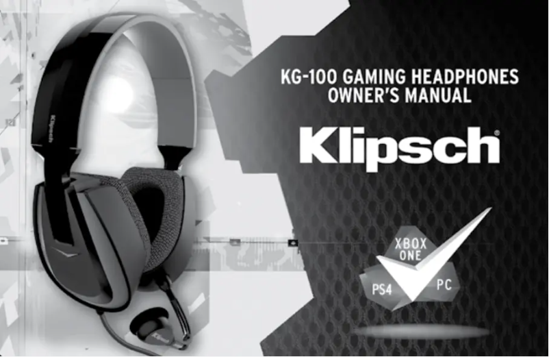 Page n°1 - Manuel utilisateur Klipsch KG-100