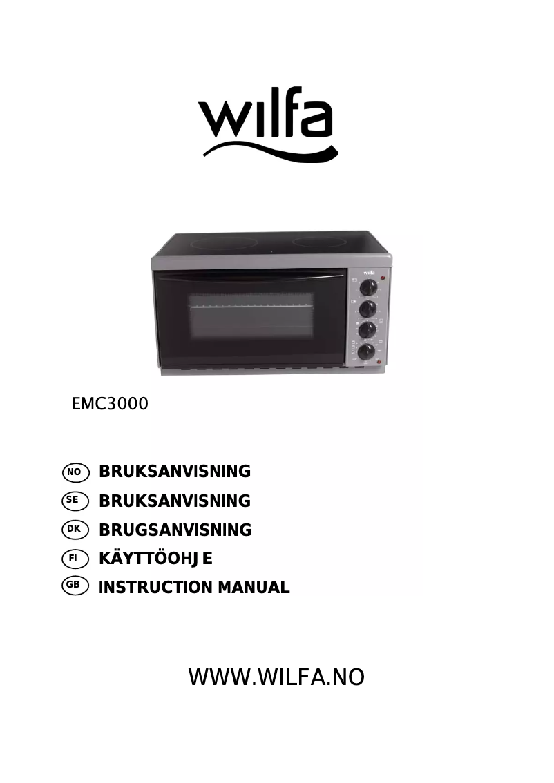 Page 1 de la notice Manuel utilisateur Wilfa EMC-3000C