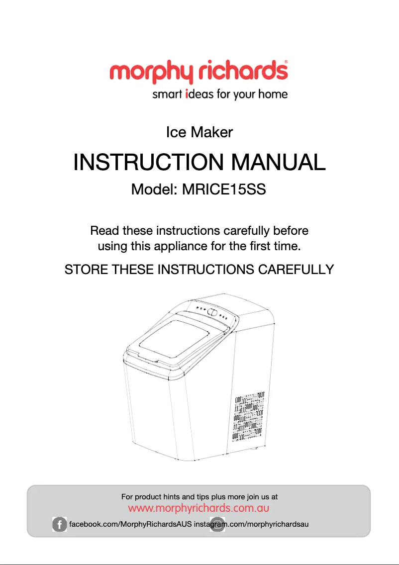 Imagen de la primera página del manual del dispositivo MRICE15SS