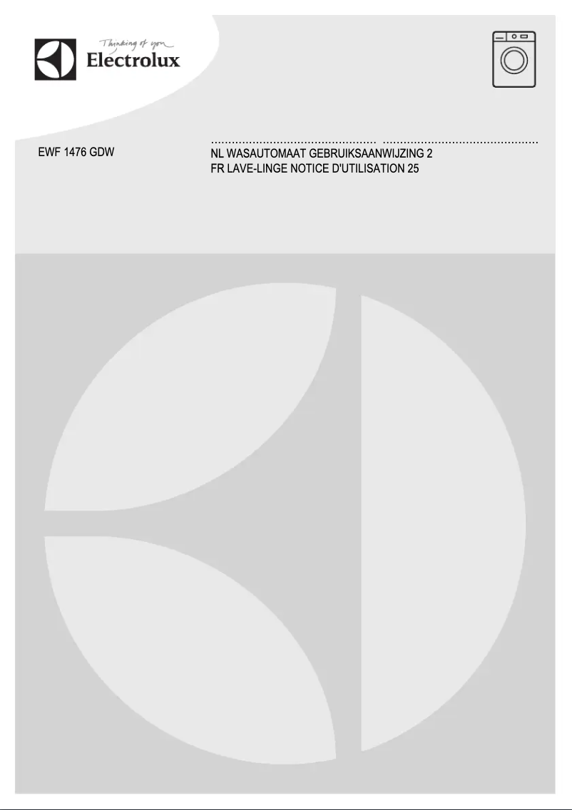 Page 1 de la notice Manuel utilisateur Electrolux EWF1476GDW