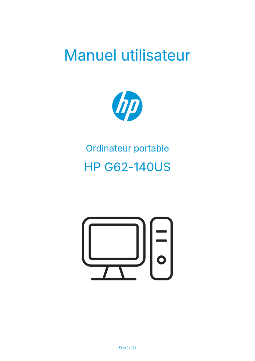 Image de la première page du manuel de l'appareil G62-140US