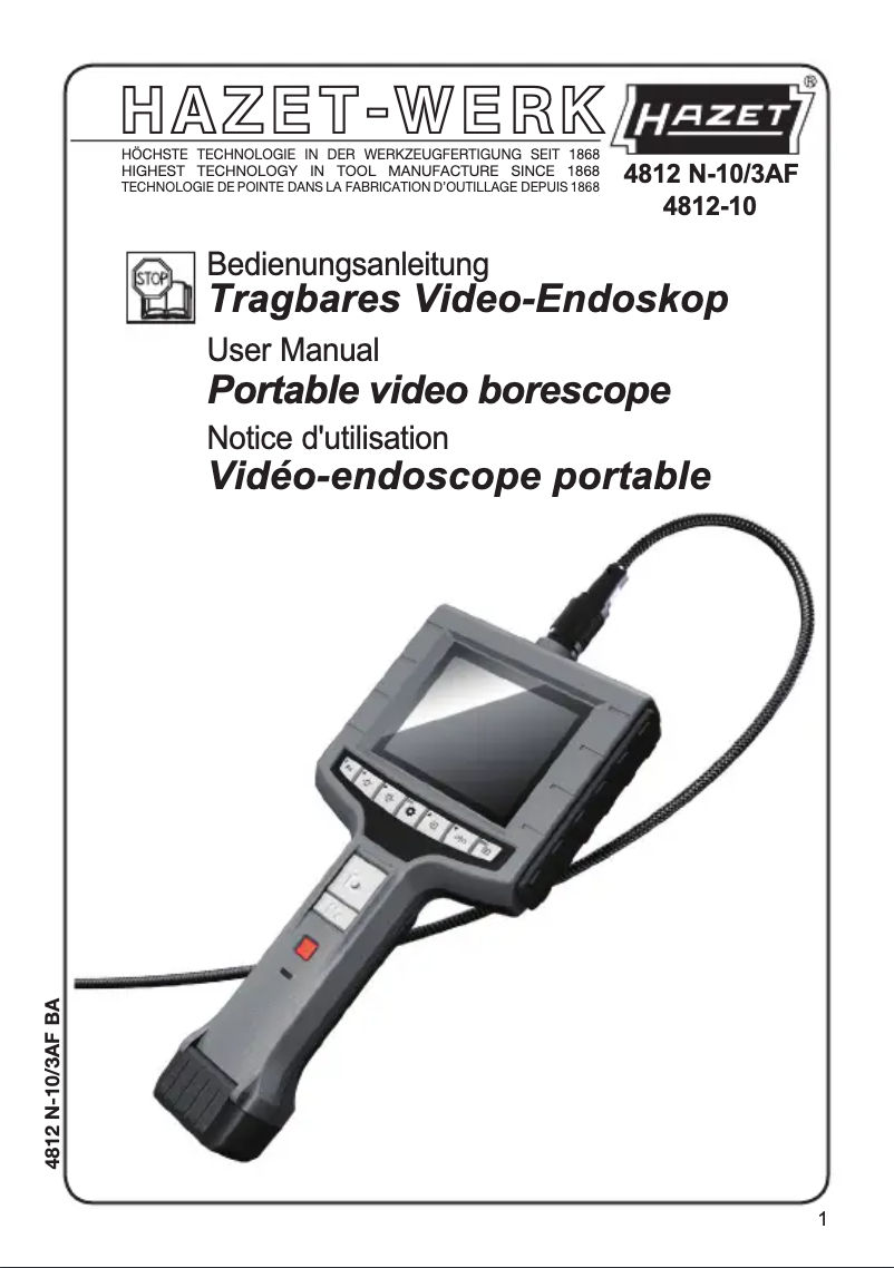 Página 1 del manual Manual de usuario Hazet 4812N-10/3AF