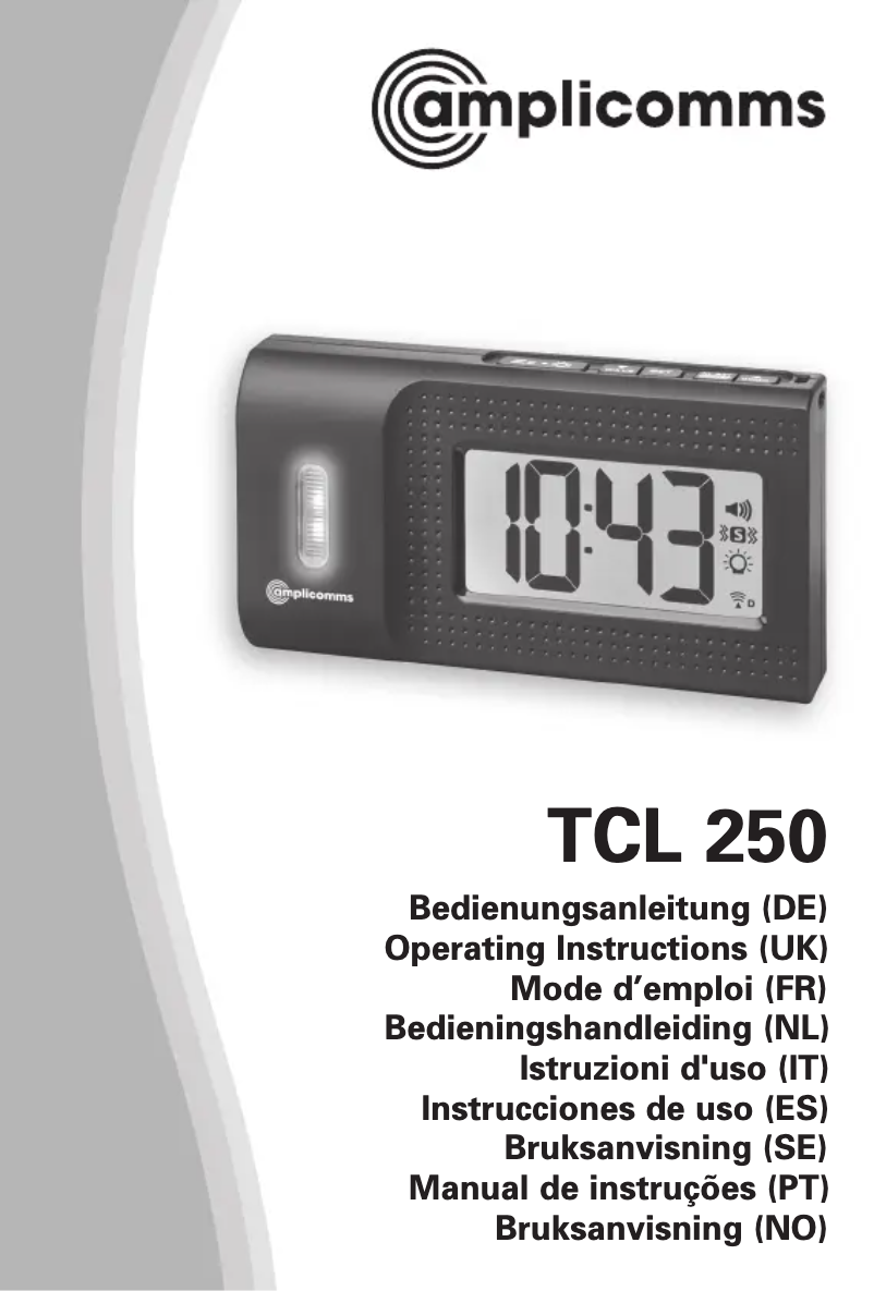 Page 1 de la notice Manuel utilisateur Amplicomms TCL 250