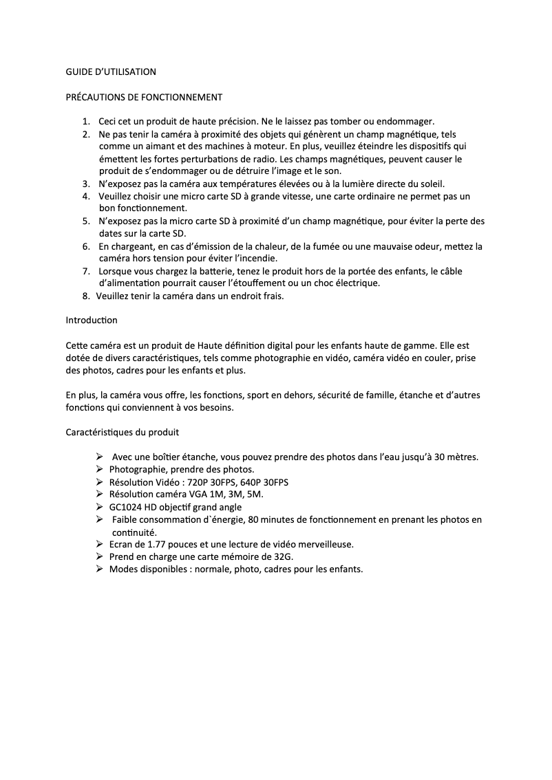 Page n°1 - Manuel utilisateur Salora ACE JR