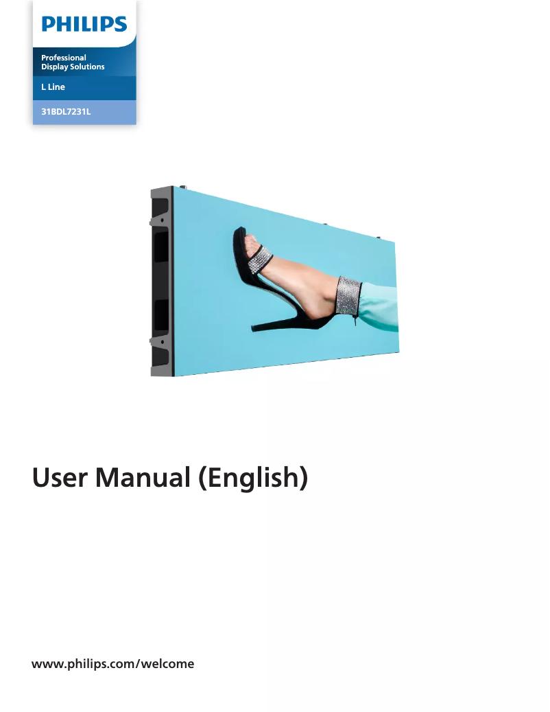 Page n°1 - Manuel utilisateur Philips 31BDL7231L