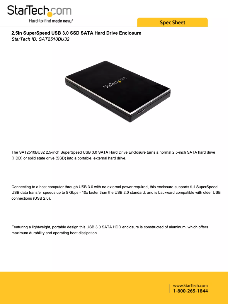 Page n°1 - Brochure StarTech.com SAT2510BU32