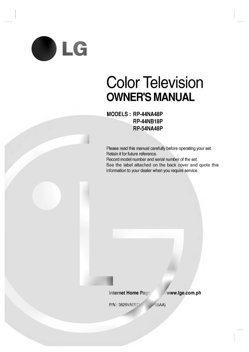 Página 1 del manual Manual de usuario LG RP-44NB18P