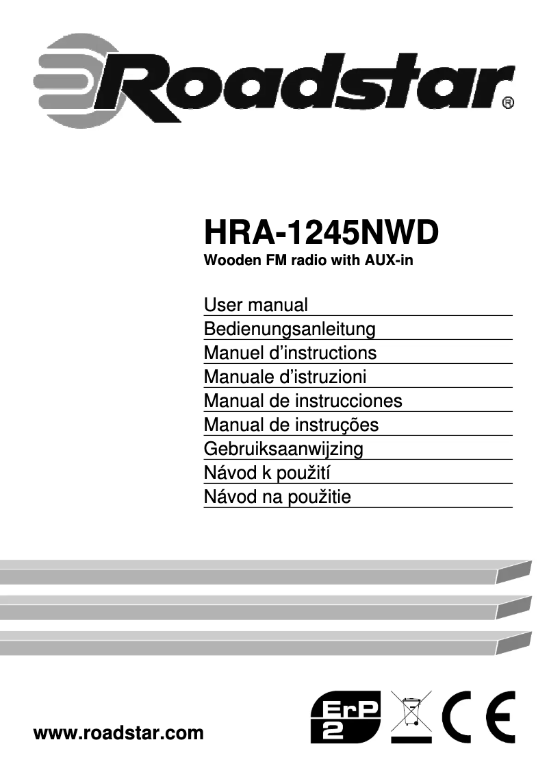 Página 1 del manual Manual de usuario Roadstar HRA-1245NWD