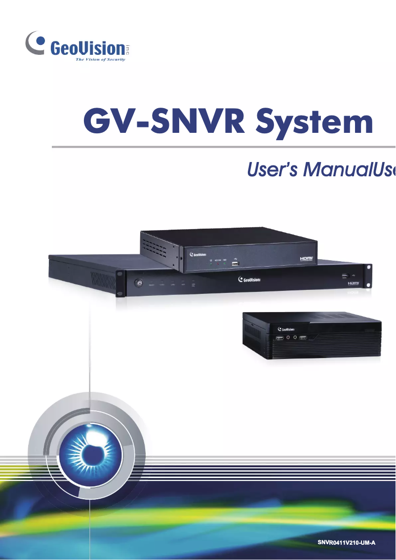 Page 1 de la notice Manuel utilisateur Geovision GV-SNVR1600