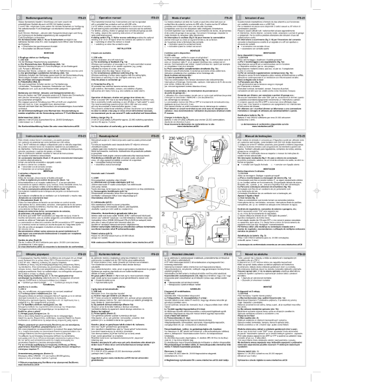 Página 1 del manual Manual de usuario Intertechno ITS-23