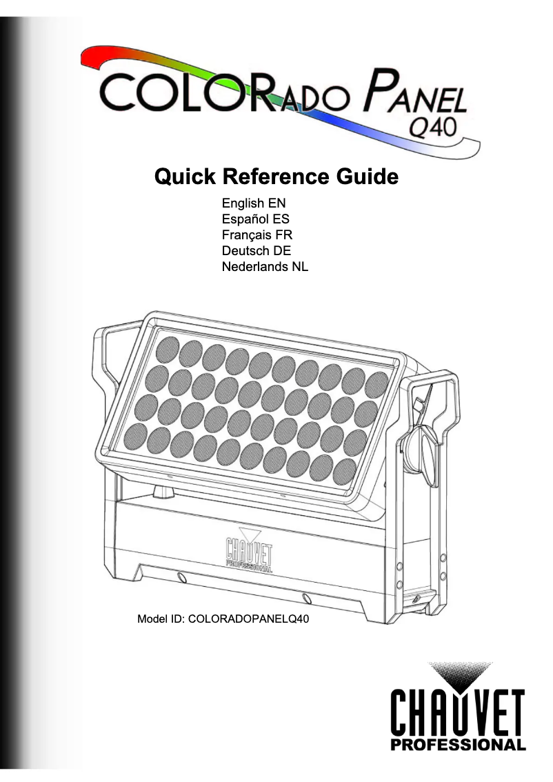 Page 1 de la notice Manuel utilisateur Chauvet COLORado Panel Q40