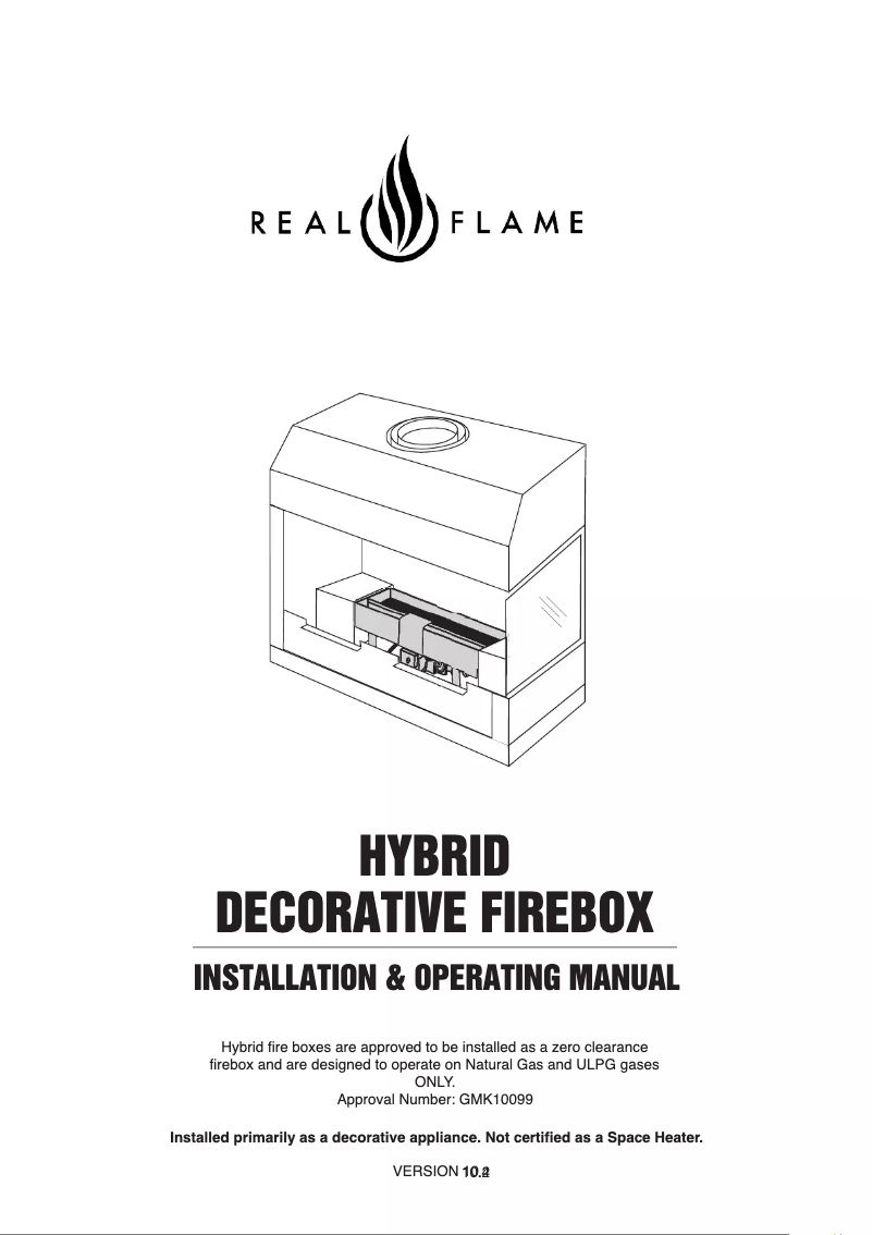 Page 1 de la notice Manuel utilisateur Real Flame Hybrid 1800