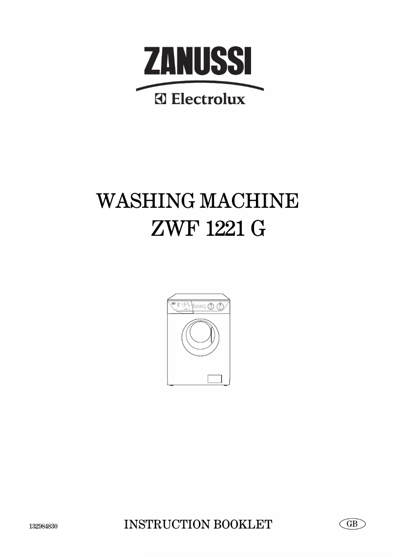 Page 1 de la notice Manuel utilisateur Zanussi-Electrolux ZWF 1221 G