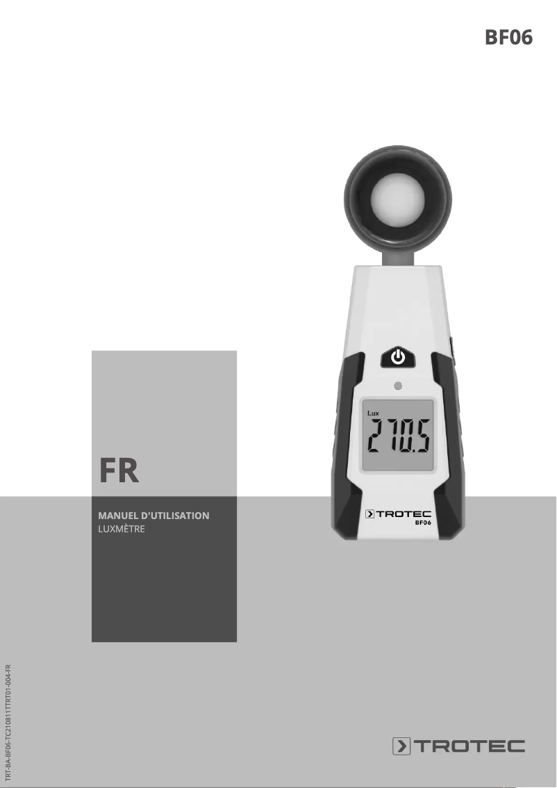 Page n°1 - Manuel utilisateur Trotec BF06