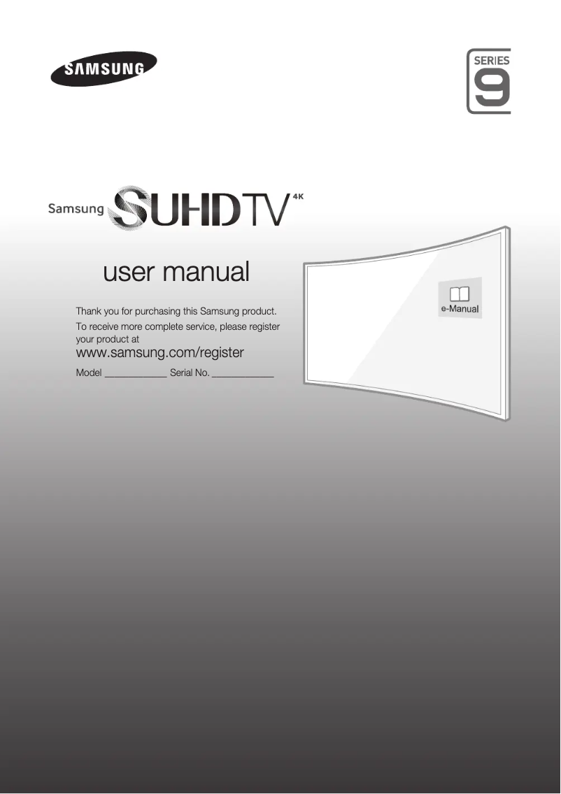 Page 1 de la notice Guide d'installation Samsung UA65JS9000R