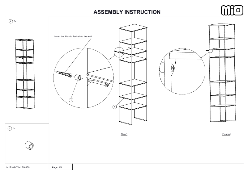 Page 1 de la notice Manuel utilisateur Mio Alex