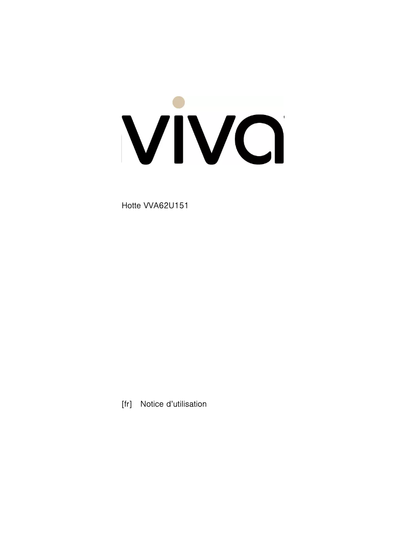 Page n°1 - Manuel utilisateur Viva VVA62U151