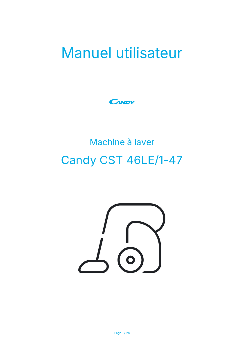Image de la première page du manuel de l'appareil CST 46LE/1-47