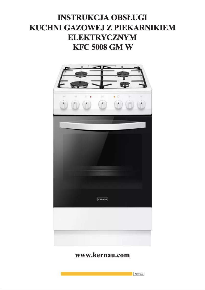 Image de la première page du manuel de l'appareil KFC 5008 GM W