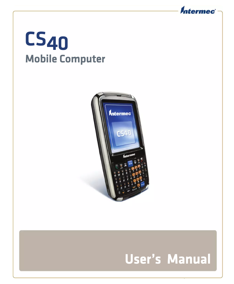 Page n°1 - Manuel utilisateur Intermec CS40