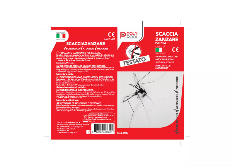 Image de la première page du manuel de l'appareil PP1602