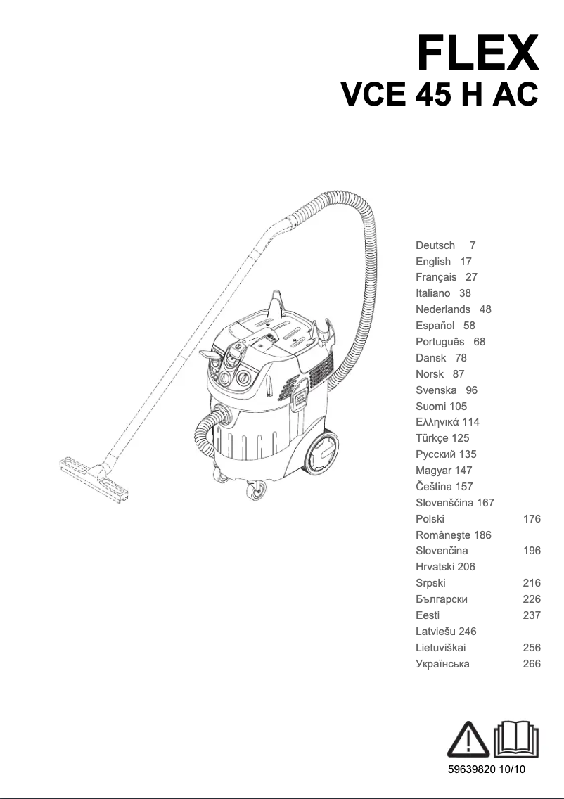 Image de la première page du manuel de l'appareil VCE 45 H AC Flex