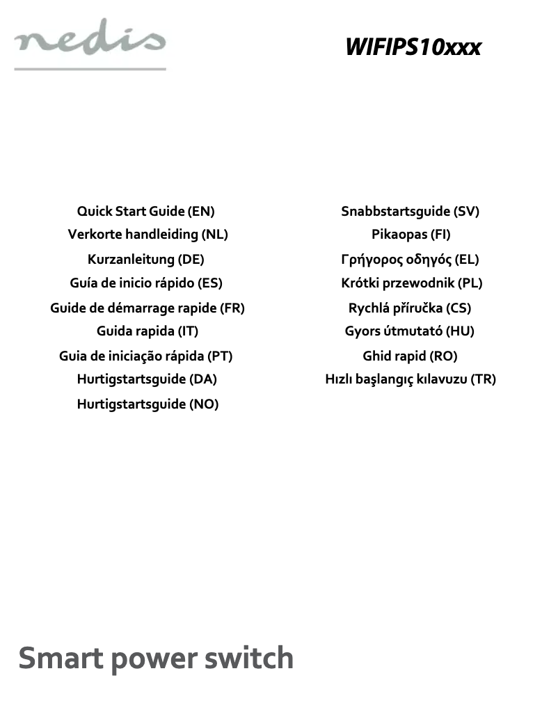 Page 1 de la notice Manuel utilisateur Nedis WIFIPS10WT