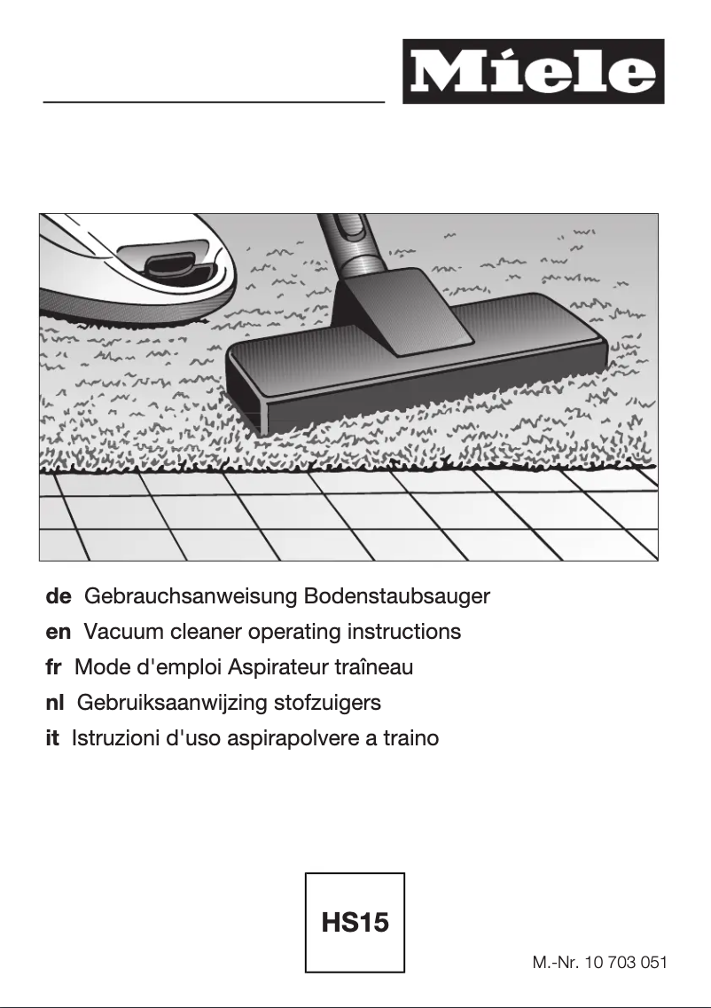 Page n°1 - Manuel utilisateur Miele S 8340 PowerLine SGDF3