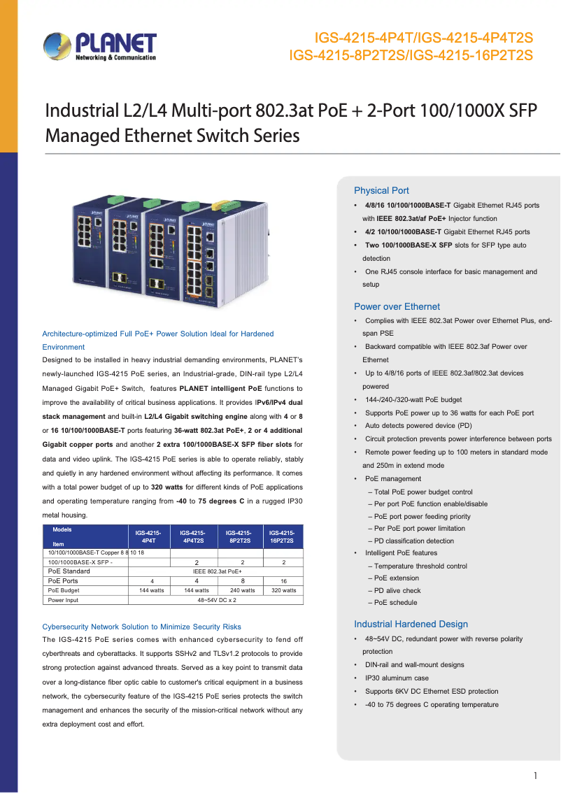Image de la première page du manuel de l'appareil IGS-4215-8P2T2S