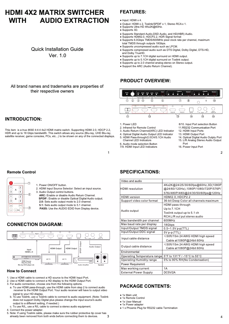 Page n°1 - Manuel utilisateur Micro Connect MC-HM-MT402H