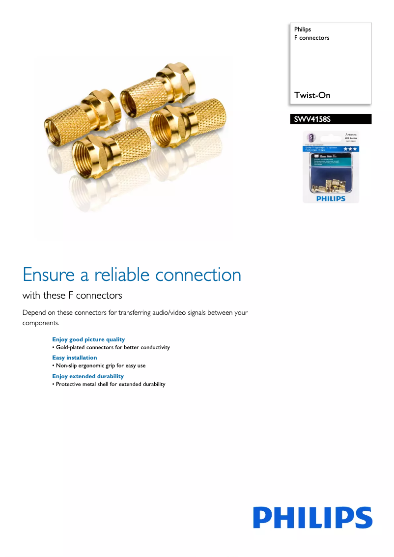 Page n°1 - Brochure Philips SWV4158S