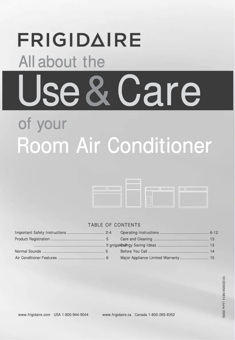 Image de la première page du manuel de l'appareil FFRA122WAE