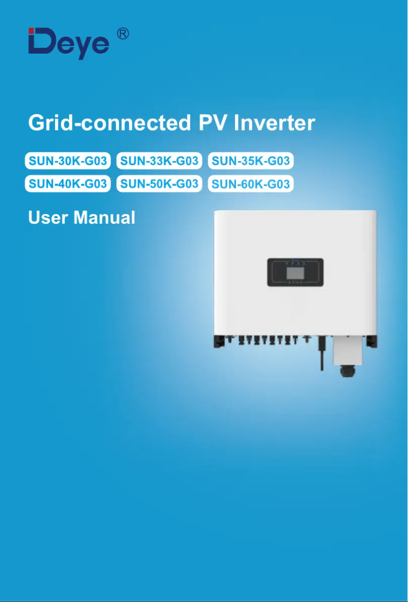 Page 1 de la notice Manuel utilisateur Deye SUN-35K-G03