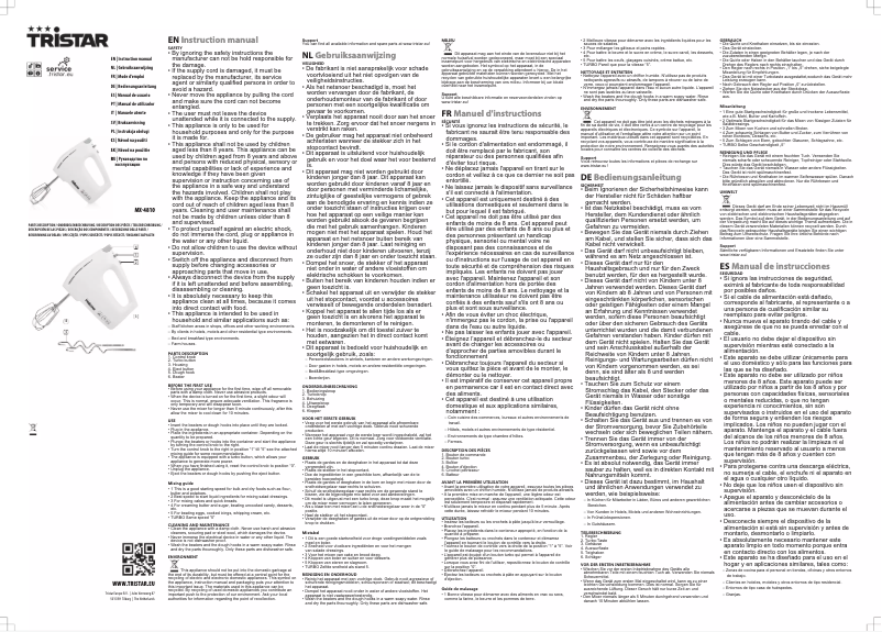 Page 1 de la notice Manuel utilisateur TriStar MX-4810