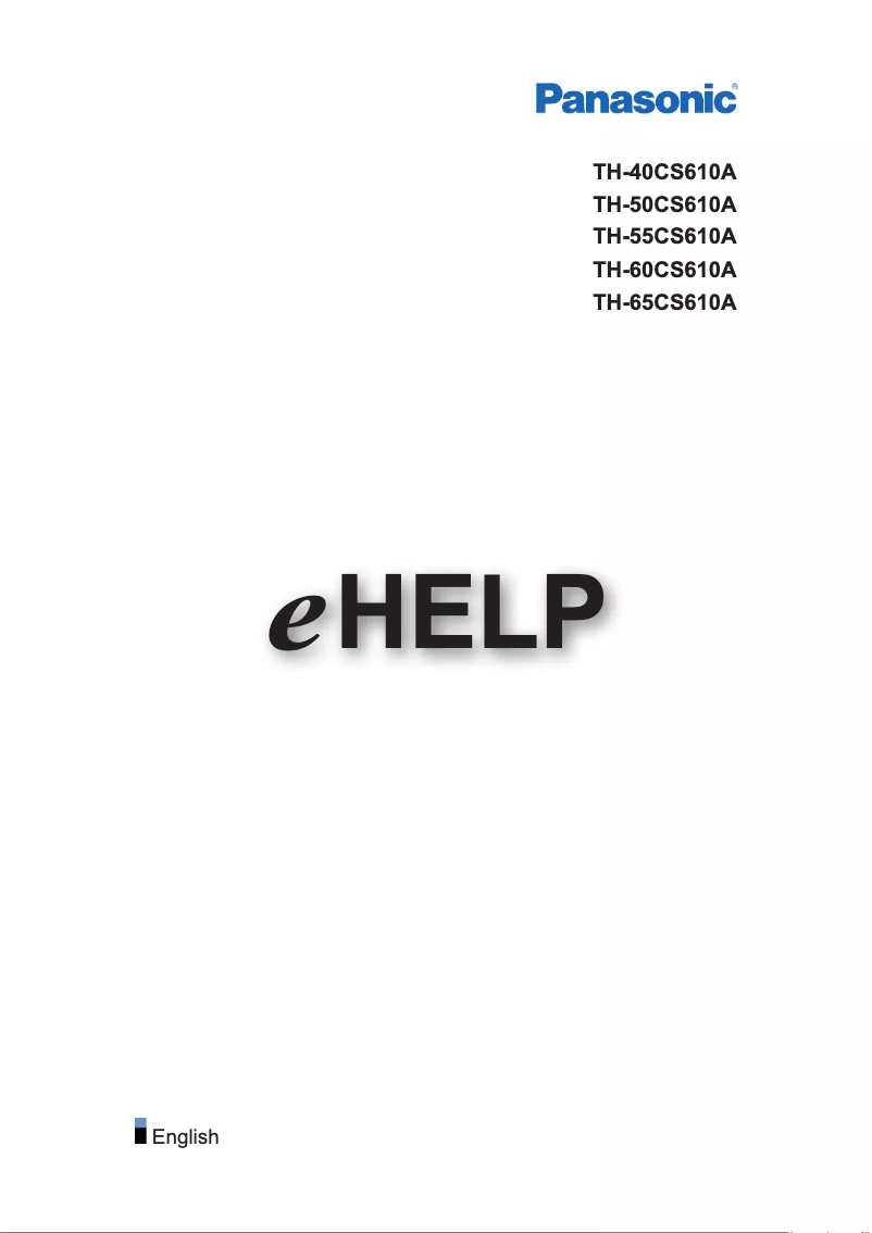 First page image of the manual for TH-65CS610A