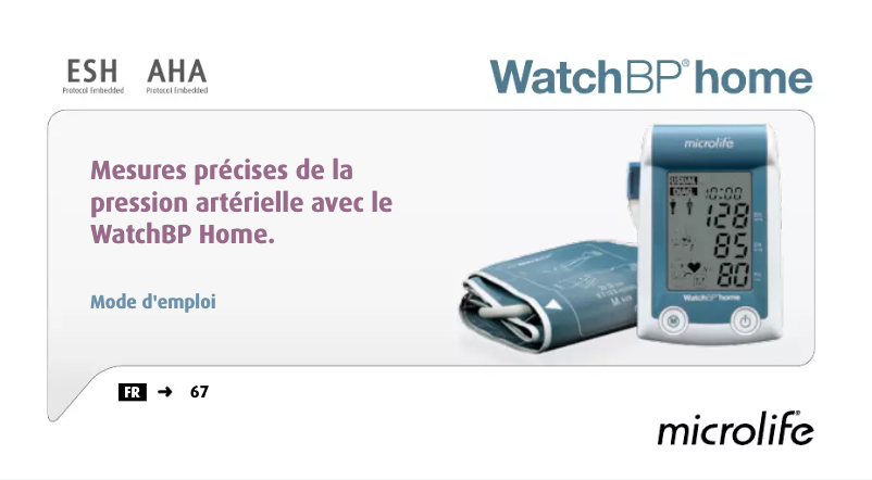 Image de la première page du manuel de l'appareil WatchBP Home