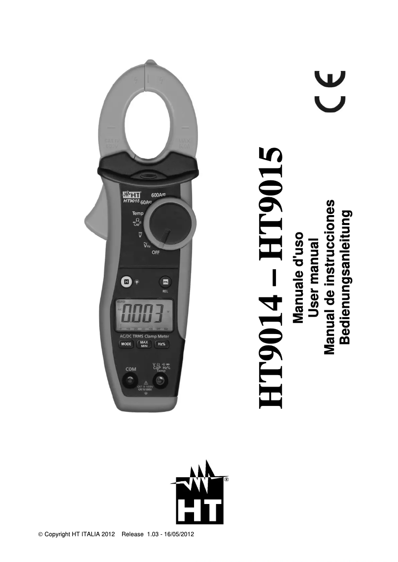 Image de la première page du manuel de l'appareil HT9015