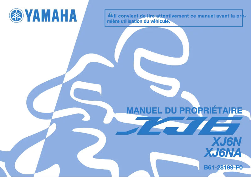 Image de la première page du manuel de l'appareil XJ6-N (2014)