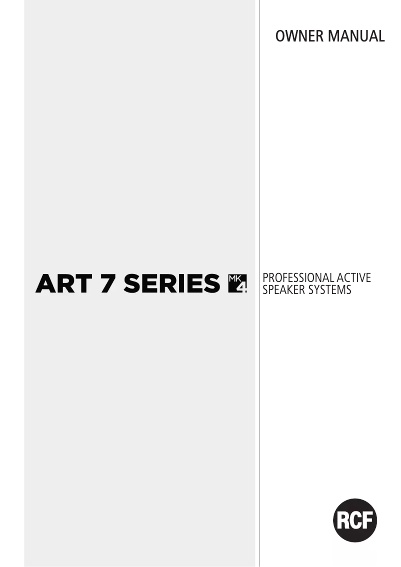 Image de la première page du manuel de l'appareil ART 708-A MK4