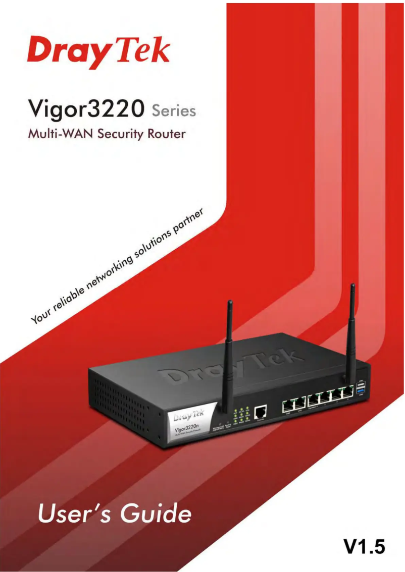 Image de la première page du manuel de l'appareil Vigor 3220