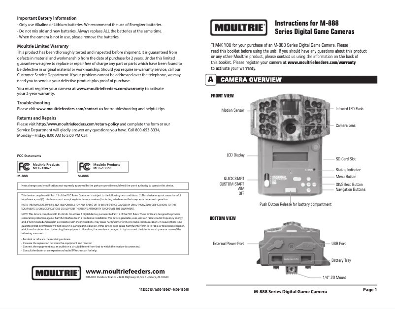 Image de la première page du manuel de l'appareil M-999i