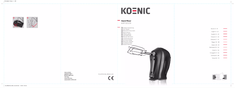 Page 1 de la notice Manuel utilisateur Koenic KHM 3210 B