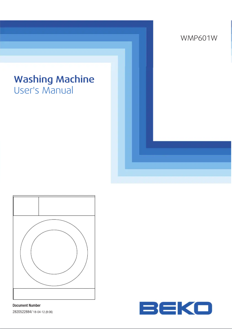 Page n°1 - Manuel utilisateur Beko WMP 601 W