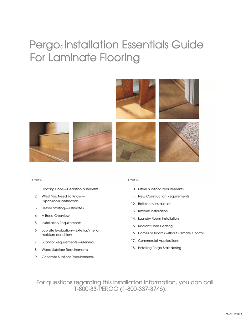 Page 1 de la notice Manuel utilisateur Pergo Slab 4V