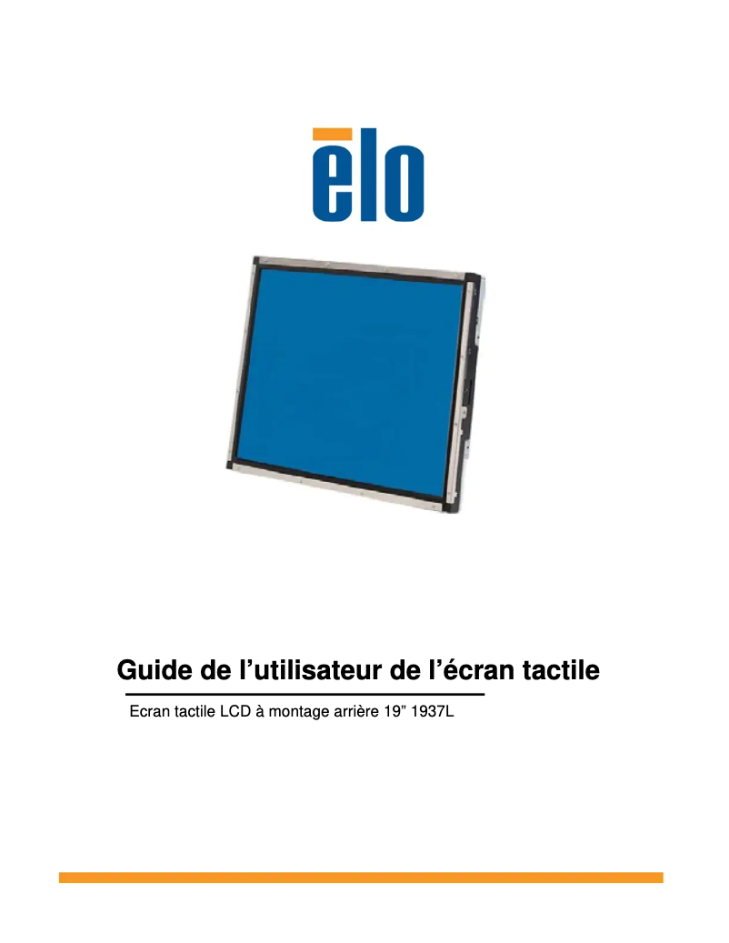 Página 1 del manual Manual de usuario Elo 1937L