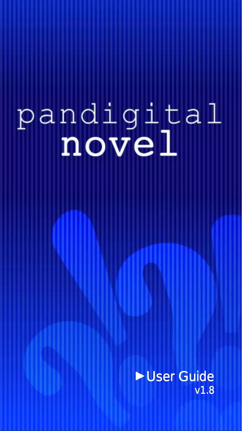 Image de la première page du manuel de l'appareil Novel V1.8