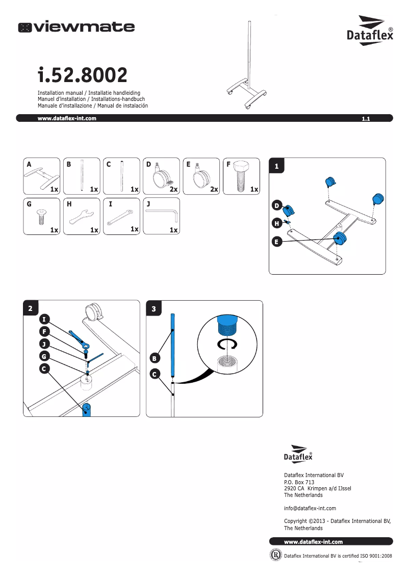 Page 1 de la notice Manuel utilisateur Dataflex ViewMate-i Trolleyframe