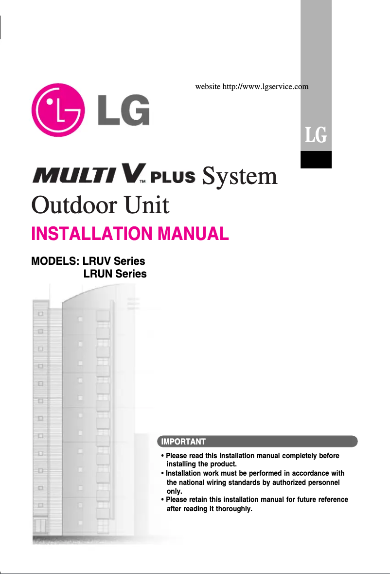 Page 1 de la notice Manuel utilisateur LG LRUV1408T1