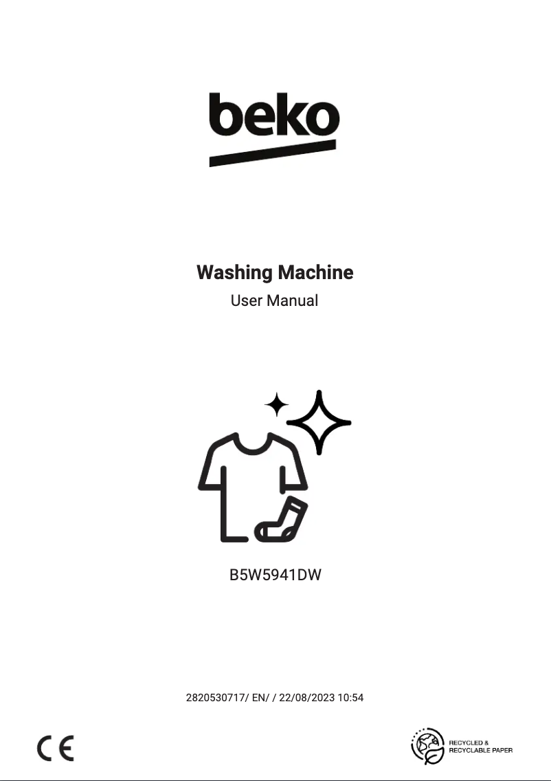 Page 1 de la notice Manuel utilisateur Beko B5W5941D